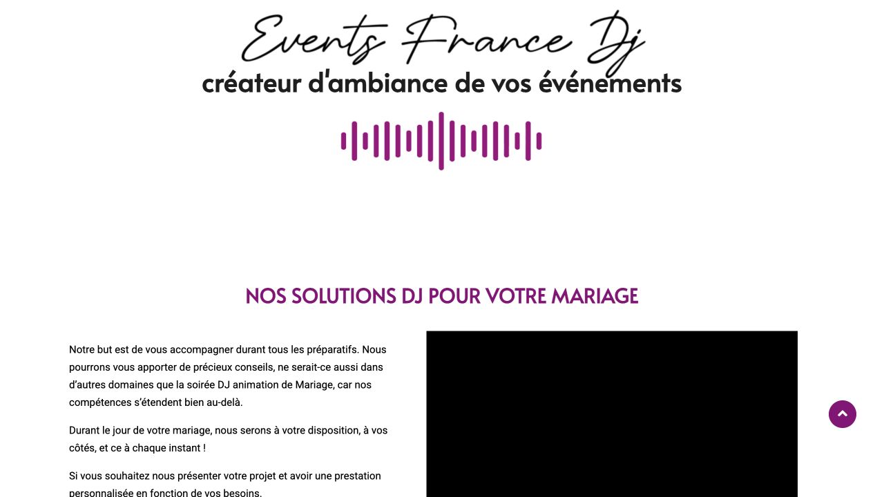 Capture du site de Events France DJ