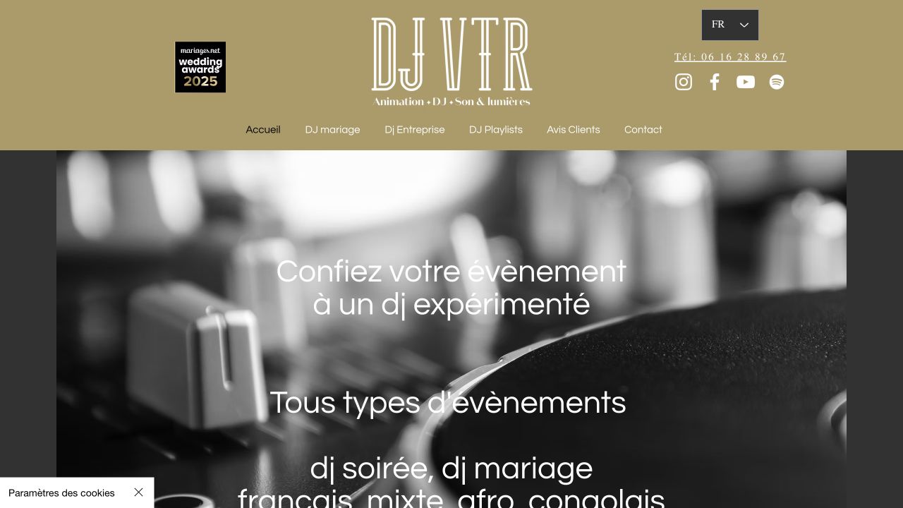 Capture du site de DJ VTR